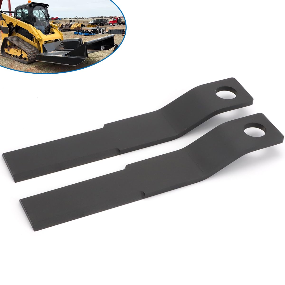 MOTOQUEEN Cuchillas de corte de cepillo AGT-RC72 EXRC54, 2 cuchillas de corte de repuesto de acero de resorte 60Si2Mn de 8 mm de grosor, agujero de 30 mm