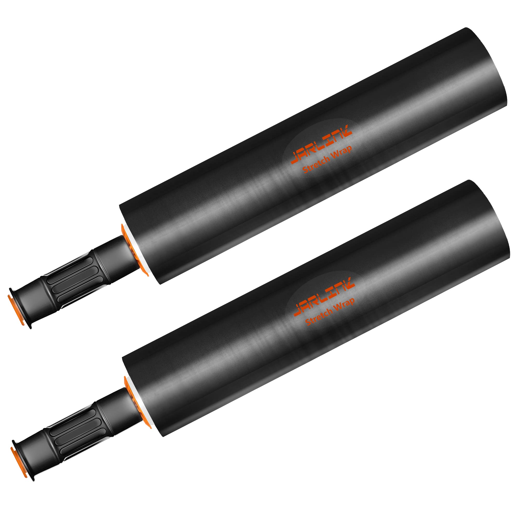 JARLINK Stretch Film, 15 Inch x 1000 Feet Shrink Wrap for Pallet Wrap, Industrial Strength Stretch Wrap with Handles, Moving Wrapping Plastic Roll, 60 Gauge, 2 Pack, Black