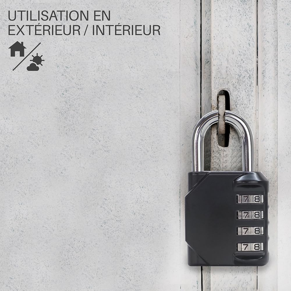 Code Padlock for Locker Cabinet, Trunk, Workshop Door, Shed, 4 Digit Combination Code, Reinforced Security - Image 3