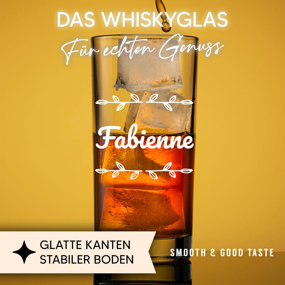 polar-effekt Longdrinkgläser 485 ml 6er-Set mit personalisierter Gravur - Geschenke für Sie und Ihn - spülmaschinenfeste Trinkgläser - für Wasser, Saft und Drinks
