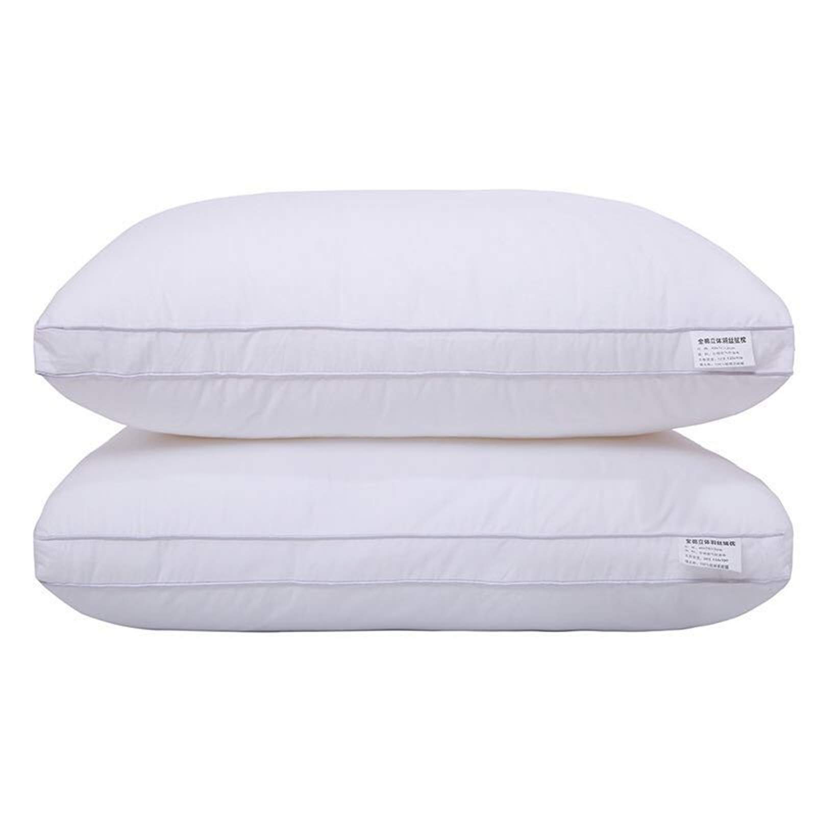 BEDSETS 2er Set Kopfkissen 48x74 cm - Kissen, Schlafkissen, 450g Anpassbare Füllung, 100% Mikrofaser (48x74CMx2 1kg)