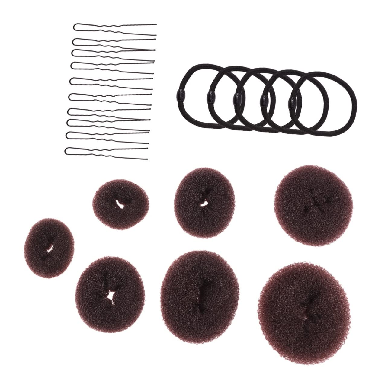 LALAFINA 3pezzi Accessori Per Acconciature Donuts e Fasce Per Per Chignon e Speciali Include U- Per Ottimale