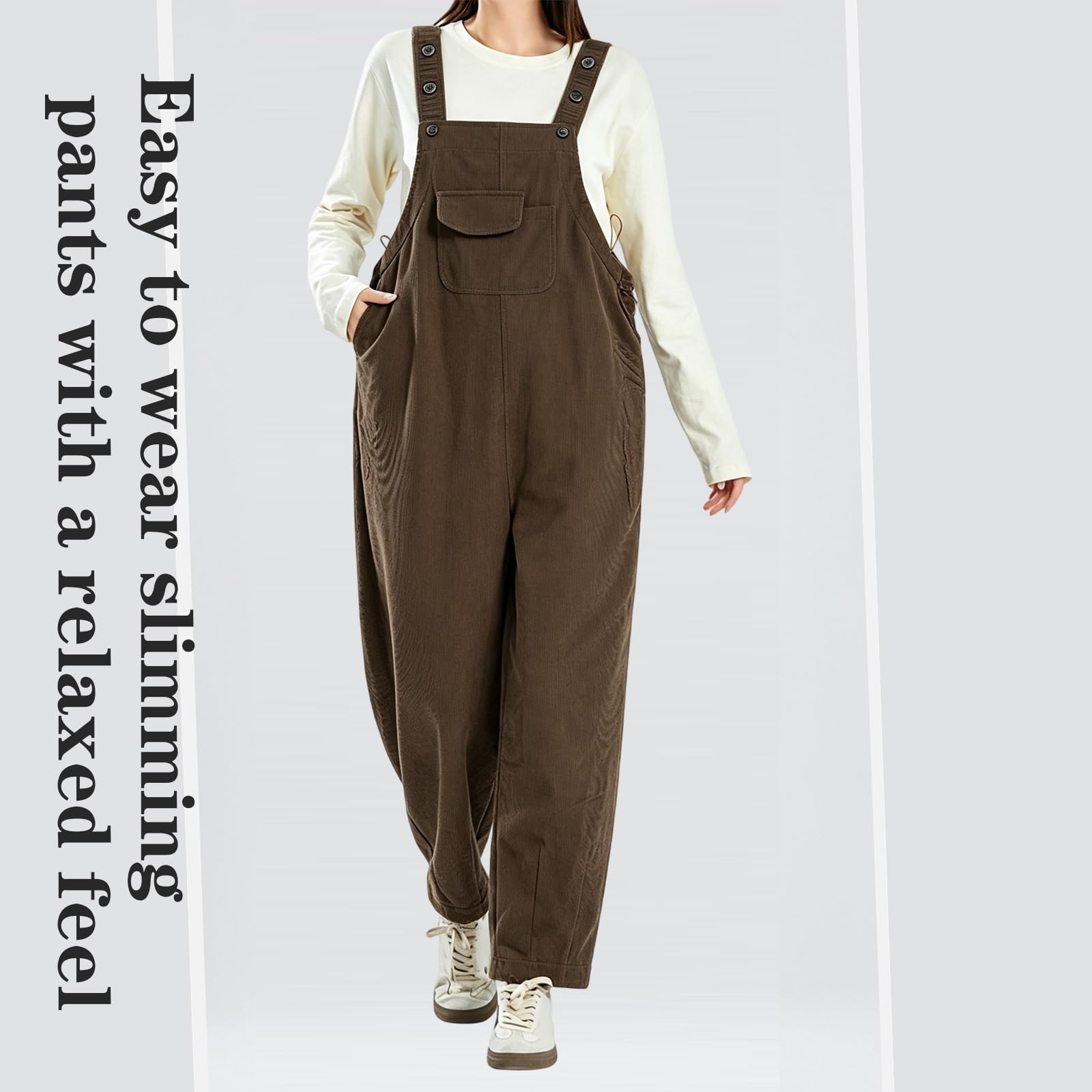 Salopette da Gravidanza Foderata con Multitasche, Dark Grey XL