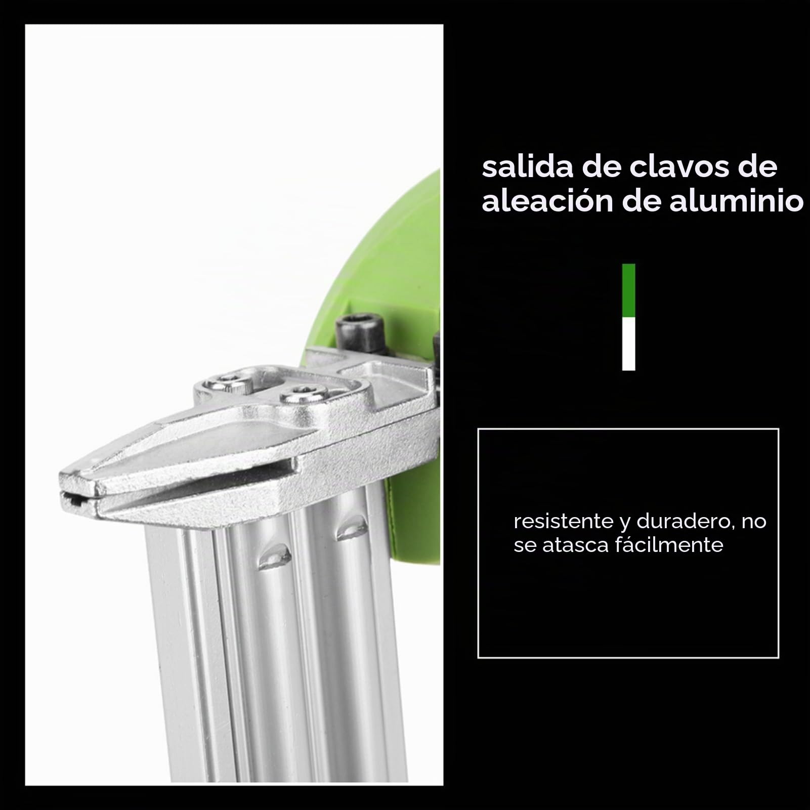Pistola de Clavos Eléctrica, Clavadora Eléctrica con Cable de 1800 W, Pistola Grapadora Eléctrica con Capacidad de Encuadernación de 100 Clavos con Agarre Suave Ergonómico para