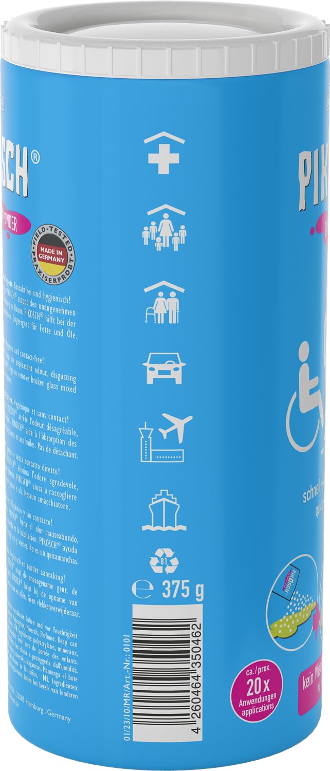 Das ultimative Wegmachpulver, Superabsorber bindet Flüssigkeiten und Gerüche wie Erbrochenes, Urin, Kot, Blut und Wasser - für ihre Familie - hohe Saugleistung (6er Set 375g)