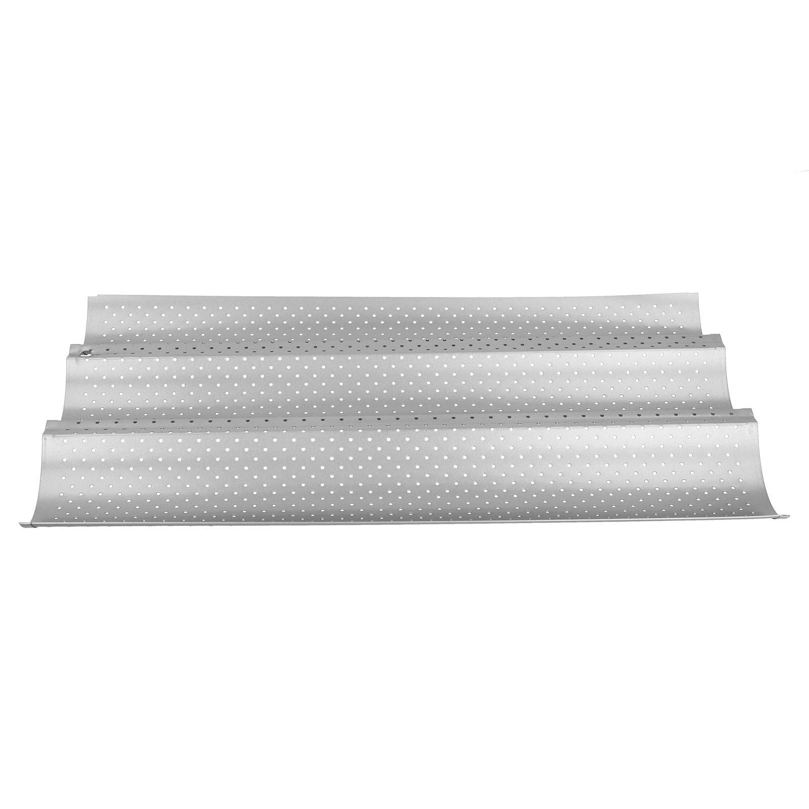 Perforated Baguette Pans, Stainless Steel Baking Tray for French Baguettes Bread Italian Bread Kitchen Accessories(3-Row)