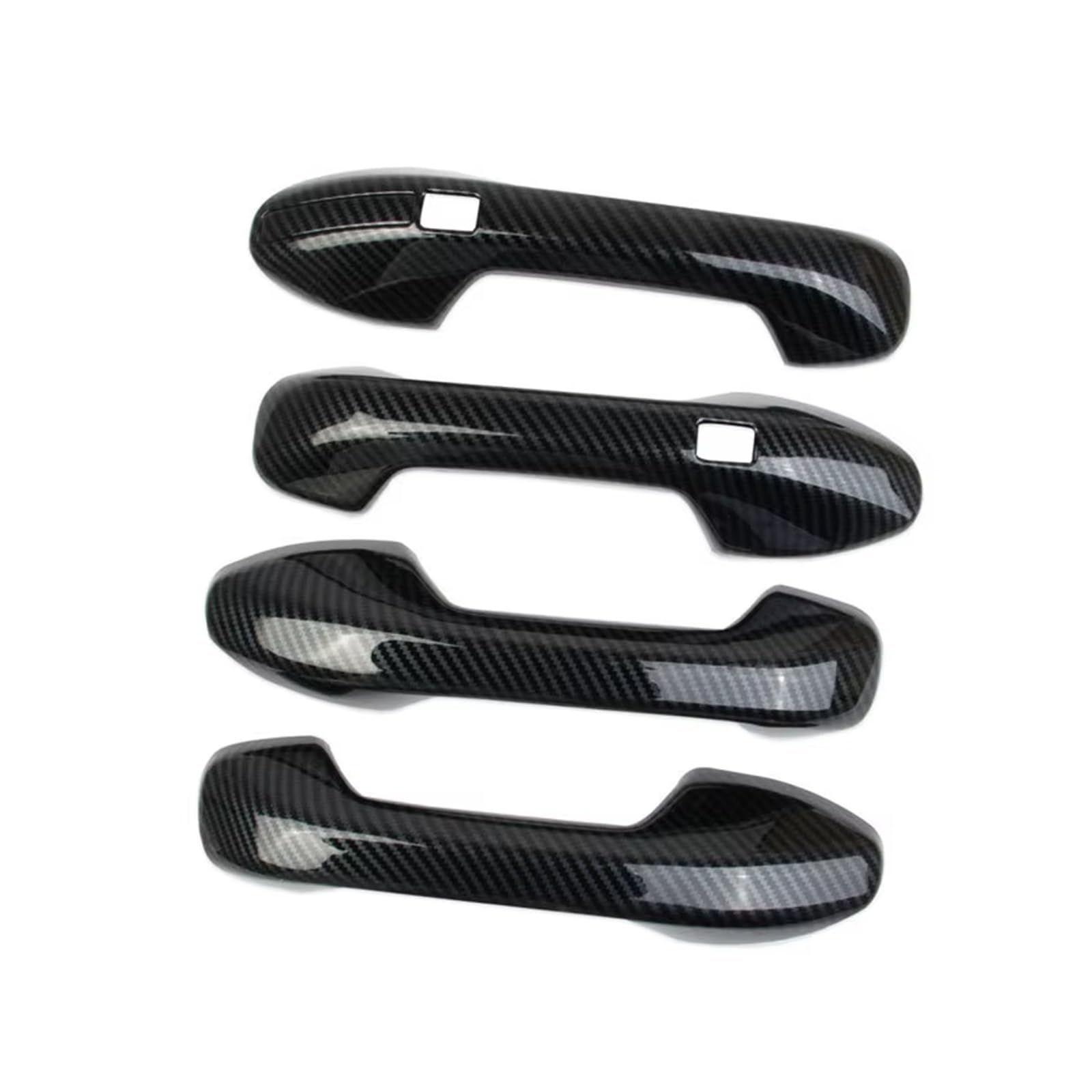 Jkkkks 4Pc Car Exterior Door Handle Replacement For Hyundai For Palisade 2020-2023 Carbon Pattern Chrome Car Door Handle Cover Trim Sticker Styling Accessories Car Handle Compatible