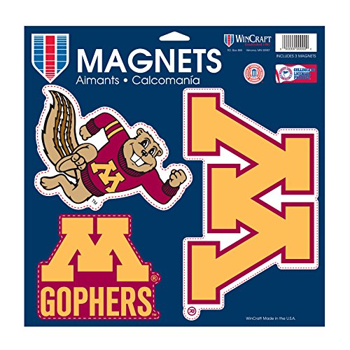 WinCraft NCAA Minnesota Golden Gophers Car/Fan Magnet, Large/11 x 11-Inch, White