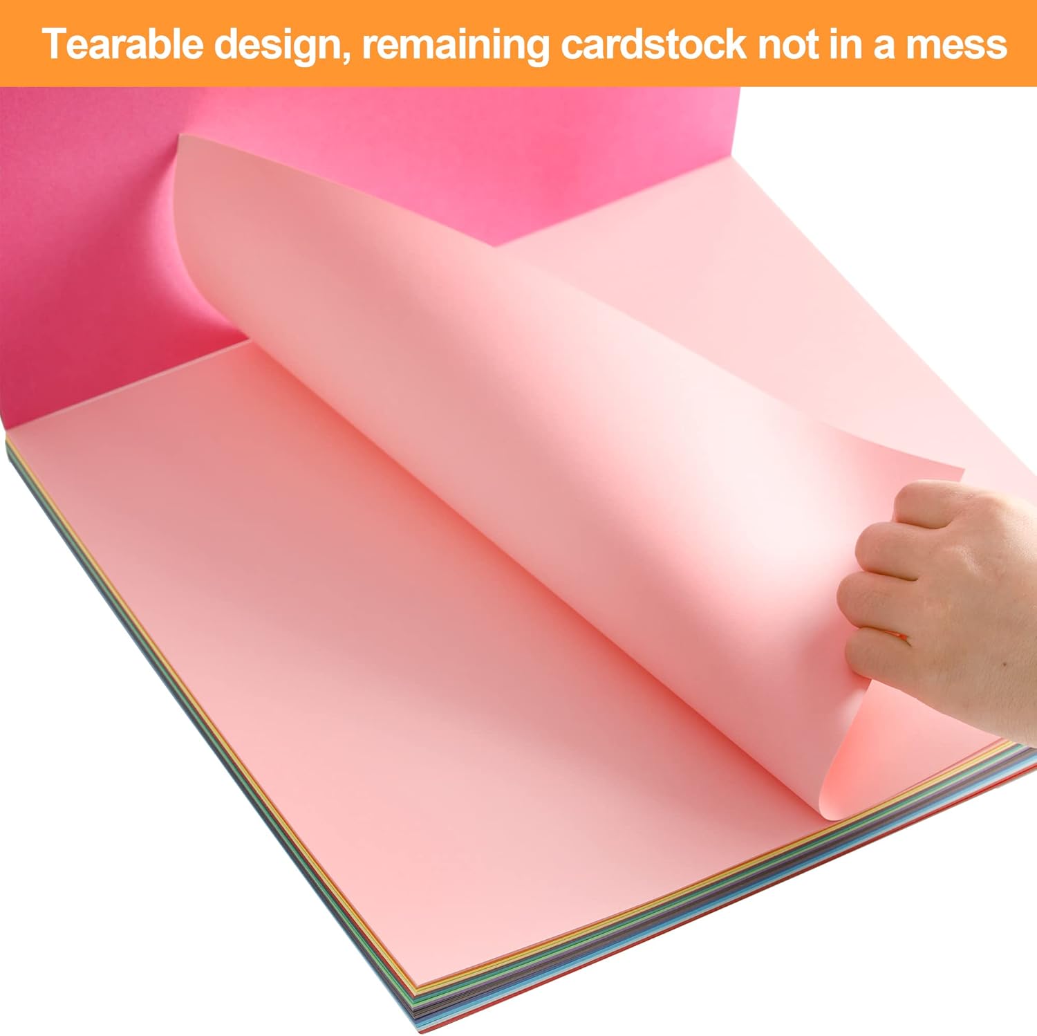 Colored Cardstock Book Tearable for Crafts and DIY Cards Making 12 x