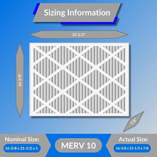 Miniatura 9 de Glasfloss Filtro de aire plisado de 20 x 24 x 1, serie ZL, MERV 10, tamaño real 19 12 x 23 12 x 78 (caja de 6)
