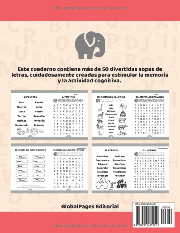 Miniatura 2 de SOPAS DE LETRAS EXTRA GRANDES PARA PERSONAS MAYORES. + 50 JUEGOS DIVERTIDOS Libro de Actividades Para Personas Mayores. Libro Divertido Para