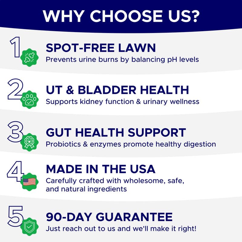 Image of Green Grass Dog Chews for Lawn Protection - Dog Urine Neutralizer for Grass Burn Spots - Lawn Restore Treats - Made in USA - 120Ct Soft Chews