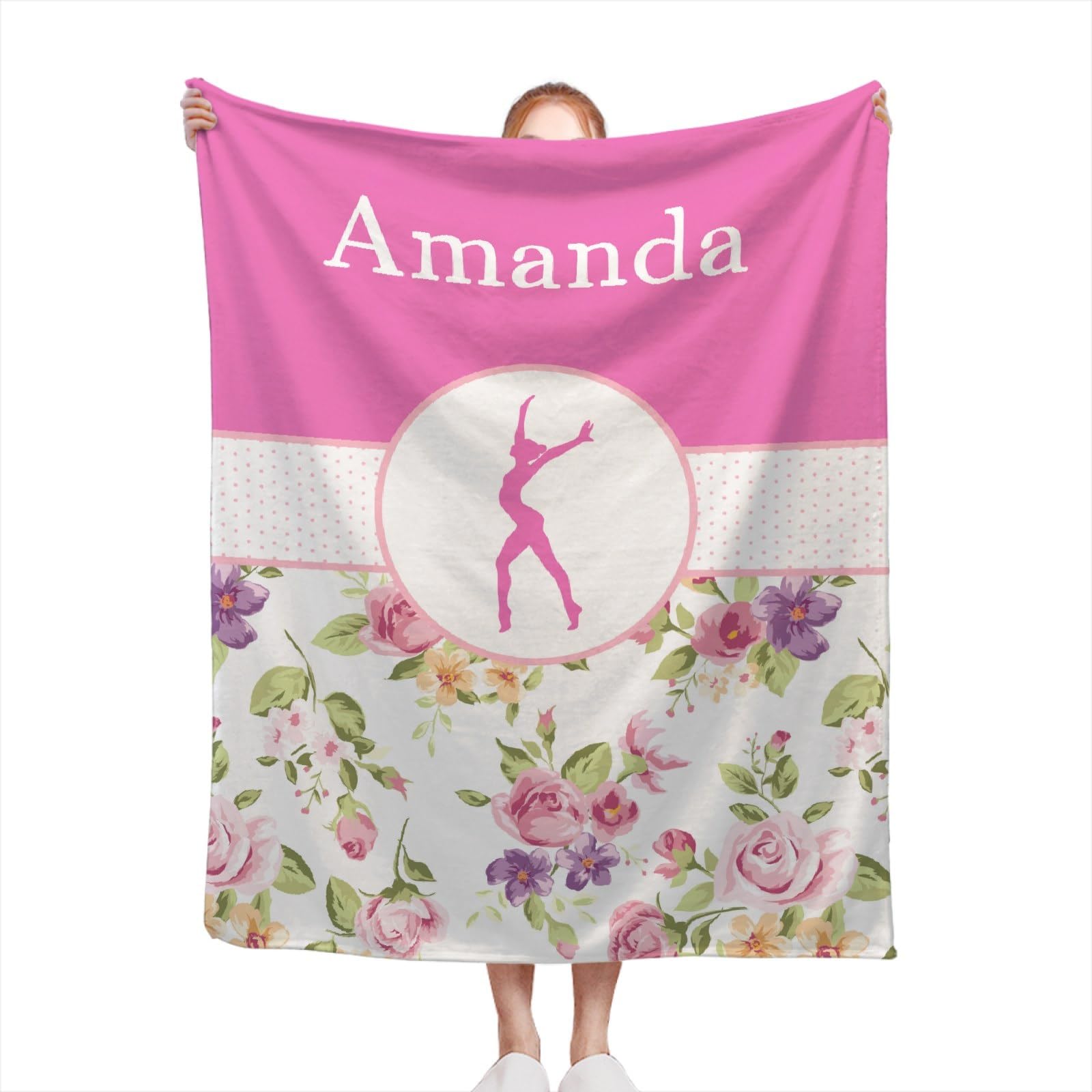 Prabhutaratna Gymnastic Custom-Custom Girl Name Blanket Girl Gifts Birthday Anniversary for Gifts 50