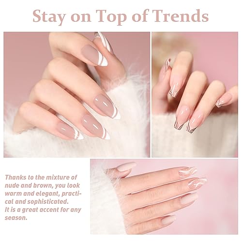 Miniatura 3 de OPUIU Juego de esmaltes de uñas de gel, 10 colores nude, rosa, purpurina, tonos neutros, marrón y dorado, kit de esmalte de uñas para todas las