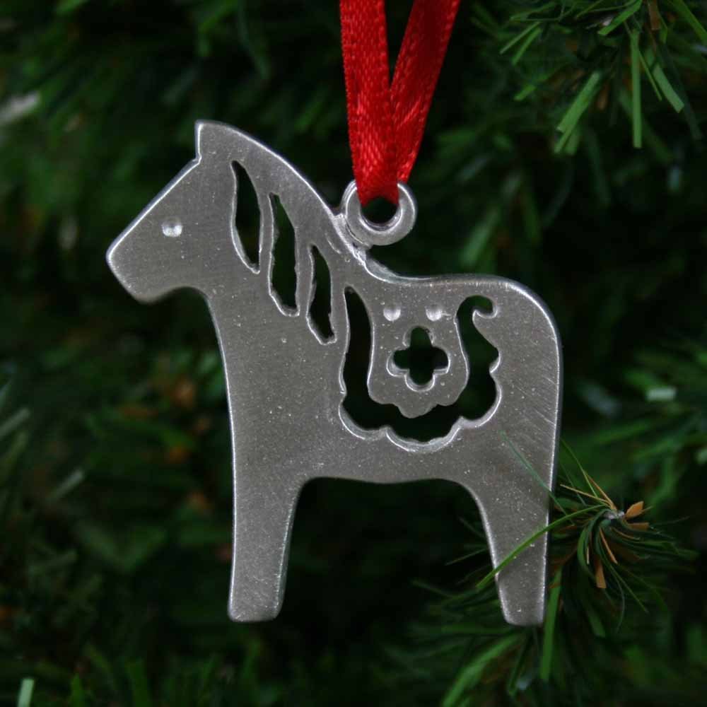 Dalahorse Pewter Ornament