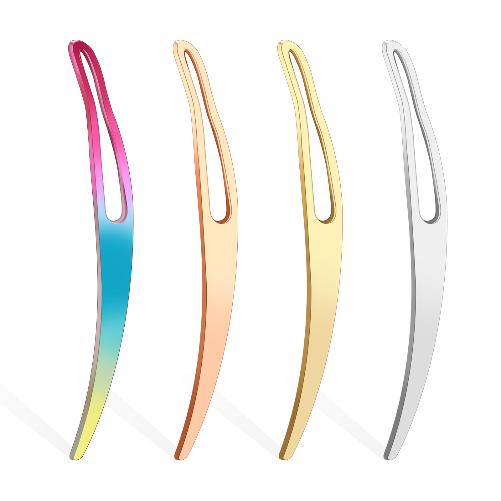 ZEYIYER4PCS Interlocking Tool for Locs, Sisterlock Retighten Tool Bent-Hook Shape Loc Tools for Interlocking, Easy Hair Loc Needle Tools for Dreads Hair Tightening (4 Colors)