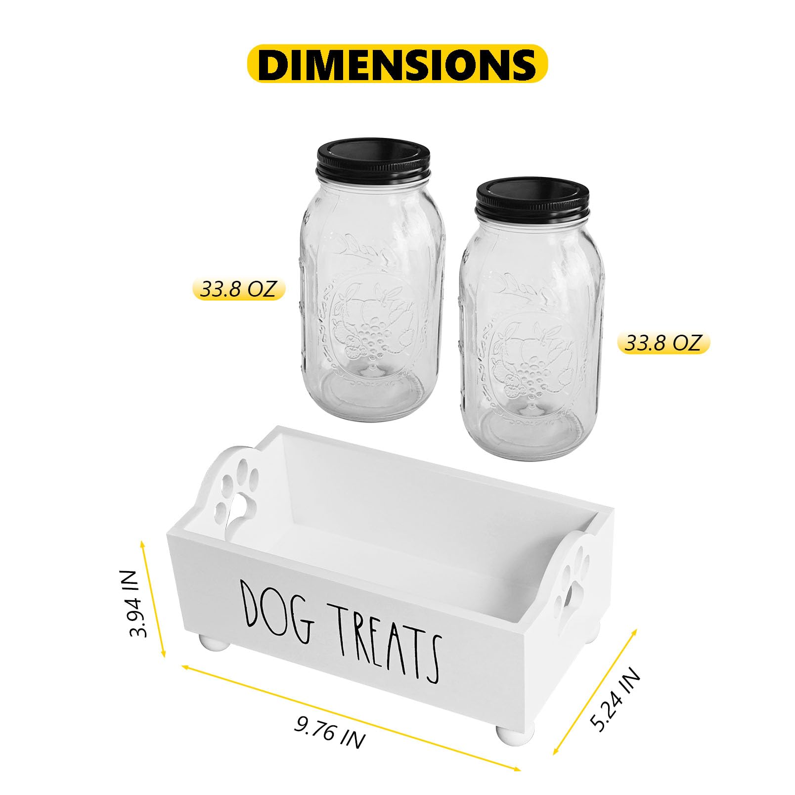 Dog Food Container Dog Treat Container Wood Dog Food Storage
