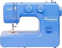 Janome Blue Couture Beginner Sewing Machine: Metal Frame, 15 Stitches, Bobbin Guide & Tutorials