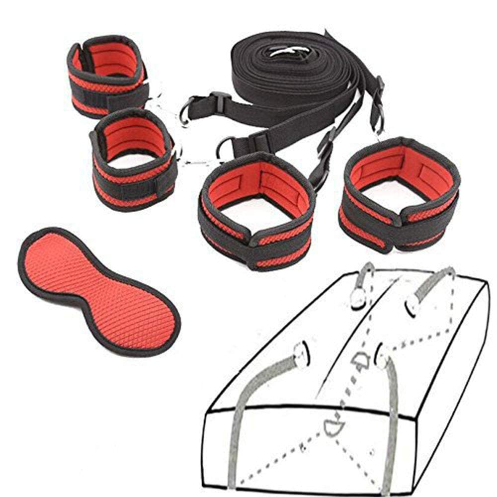 Misteriosa máscara para Ojos y Correa de fijación para colchón, combinación de Dos Piezas, Accesorios para Juegos de Sala de Parejas