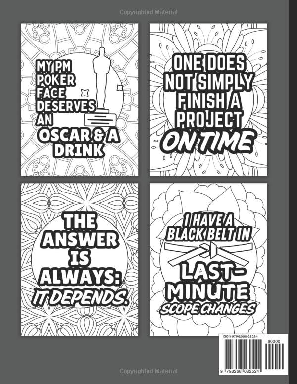Project Manager Life & Laughs: Funny Gift Coloring Book for Project Managers, Team Leads, Program Managers & Coordinators: Stress-Relief, Clean Humor, and Relatable Quotes About Deadlines, Meetings, Scope Creep image 3