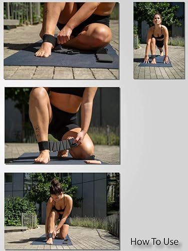 Miniatura 8 de GAOS - Brazaletes con peso, pesas ajustables para muñeca y tobillo para mujeres y hombres, diseño cómodo antideslizante, par de 2 libras para