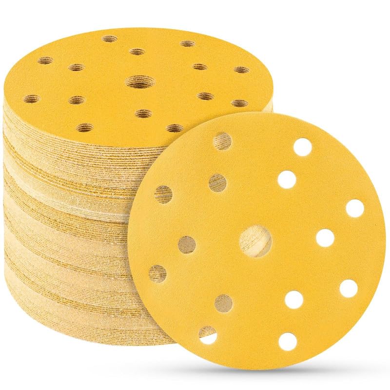INTERMIX SUPPLIES Deerfos Sanding Discs 150mm Hook & Loop P400 - Aluminium Oxide Sandpaper, 15-Hole Dust Extraction, Sander Pads, Heavy Duty Abrasive Sanding Paper (Pack of 50) – Professional Grade