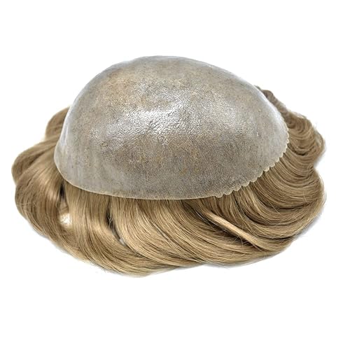 Miniatura 3 de Hair Wonders Sistema de cabello humano tipo tupé para hombre, tupé gris, piezas de cabello completo de poliéster para hombres, tupé de inyección de