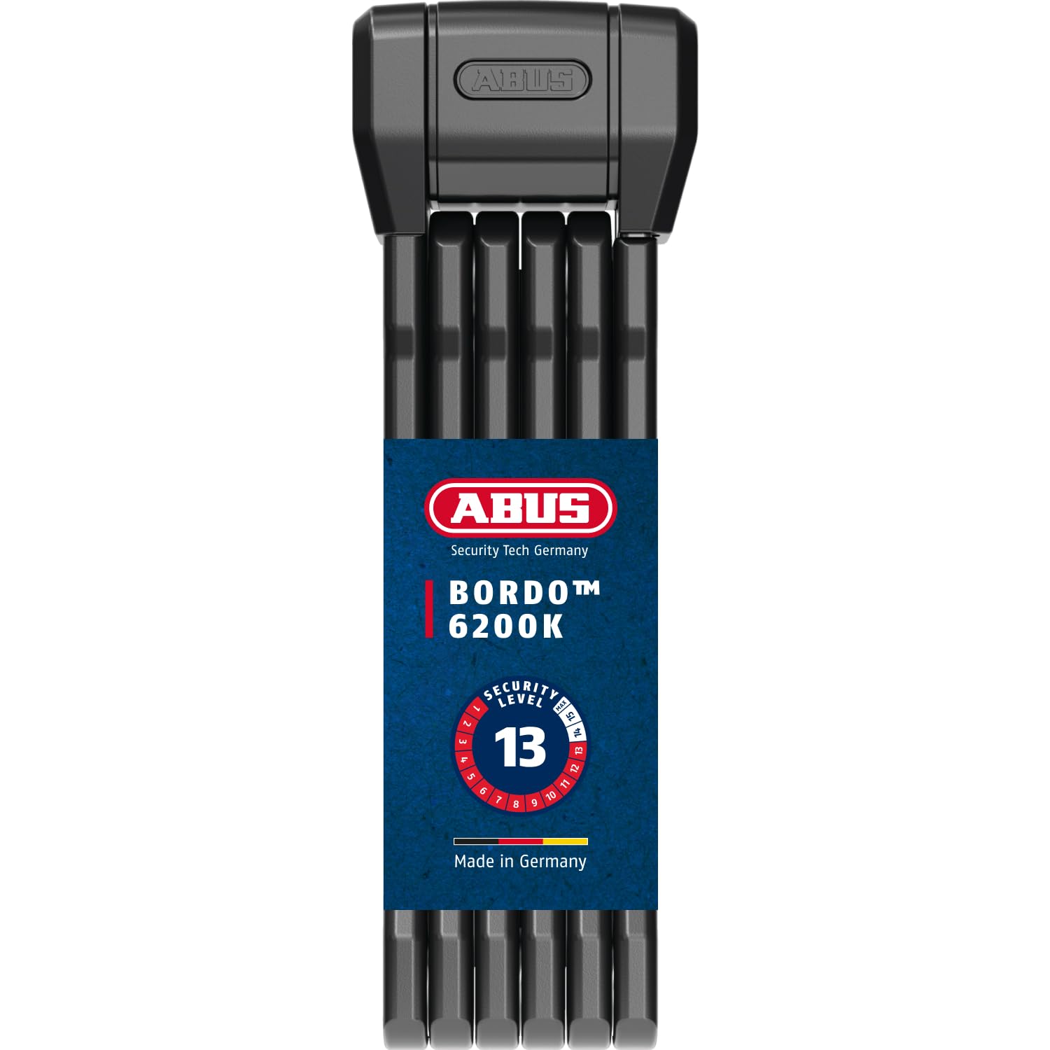 ABUS Bordo 6200K Faltschloss – 94 cm, Schwarz, HALTERUNG SH inklusive
