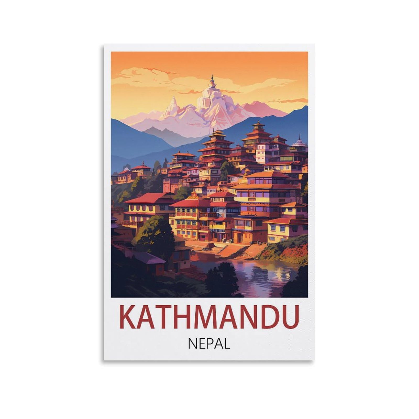 EZMLFA DIY 5D Diamond Painting Kits for Adults,Kathmandu Nepal DIY Diamond Art Kits Gem Painting Crafts for Home Wall Decor 40x50cm