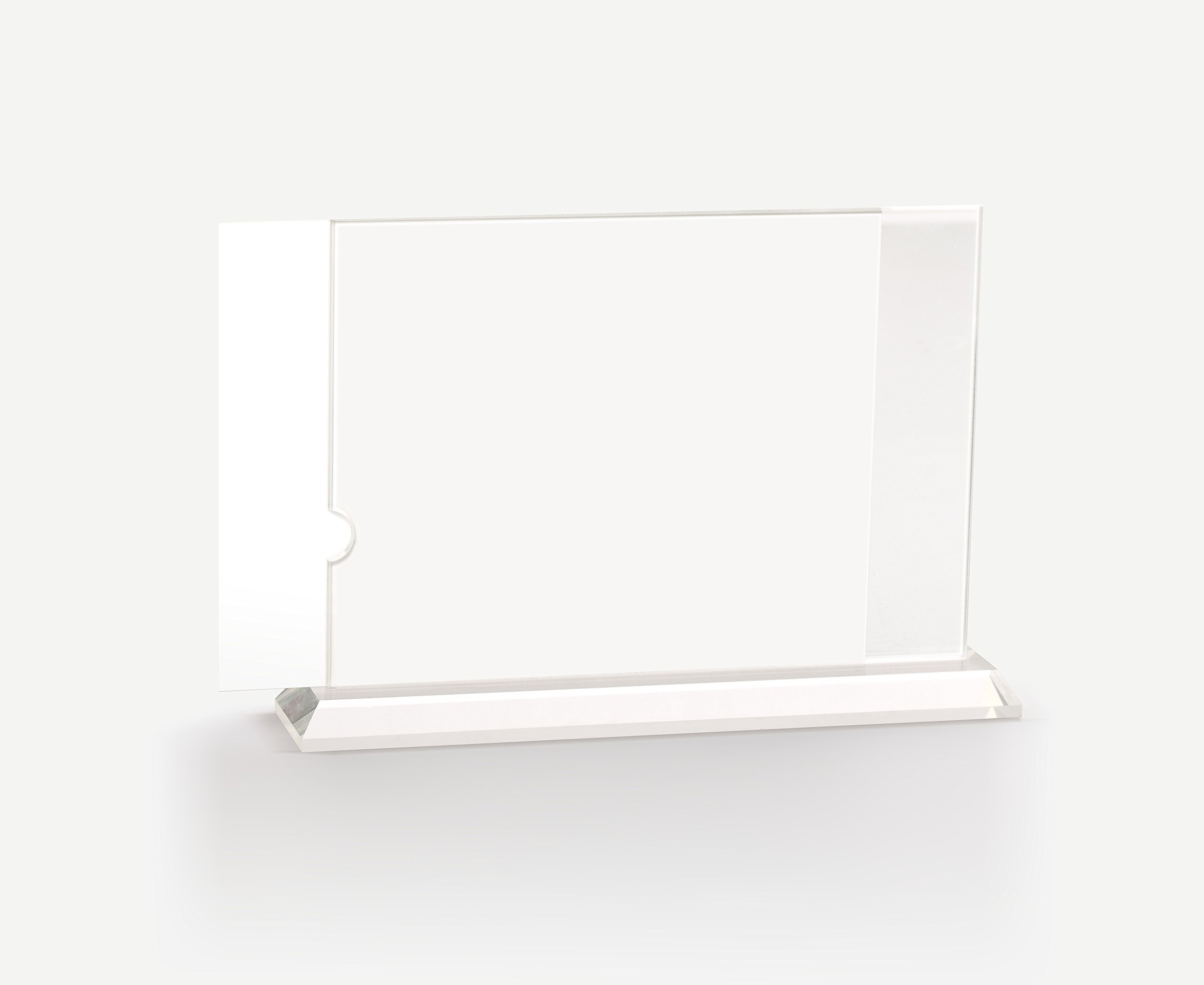 10 Pezzi Cartello da Tavolo in Acrilico ( Pmma ) Incl. Base Acrilica Sfaccettato Trasparente Display Piedistallo Tavolo Forma-T Tischnamensschild Targa Pubblicitaria Cartellino Prezzo