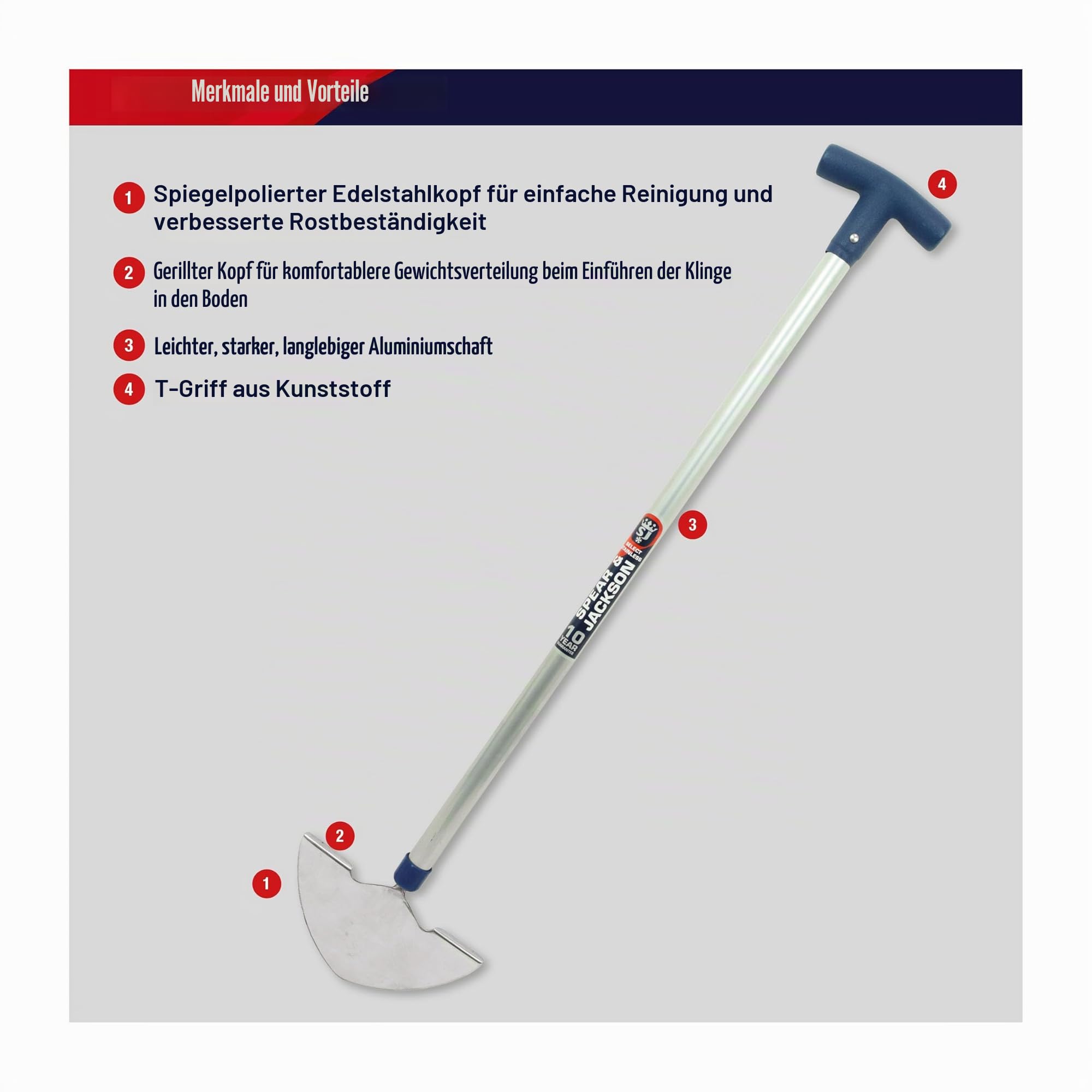 Spear & Jackson 3164EL Select Edelstahl-Rasenkantenstecher