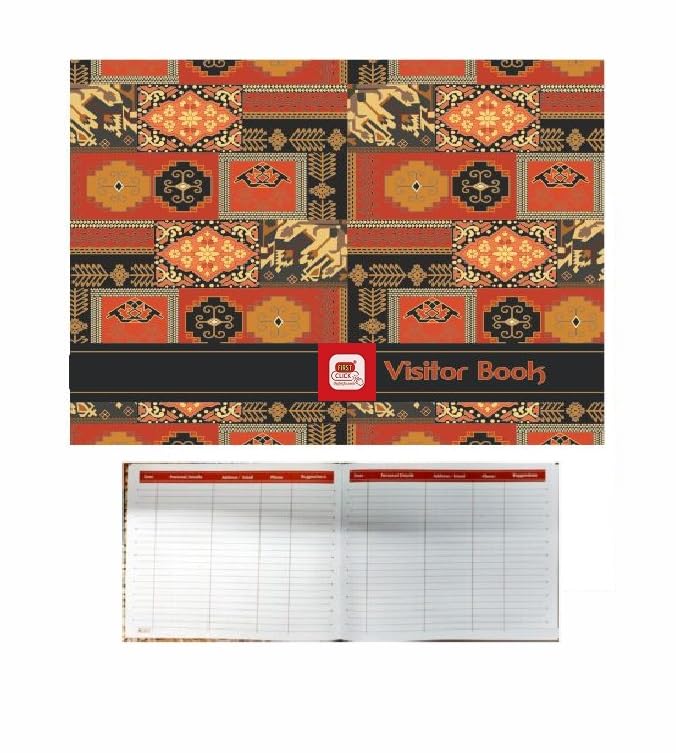 FIRST CLICK Visitor Book Feedback book Address Books (Executive) Guest Book The cover design of the Books is subject to change depending on stock availability 144 Page Size- 20.5 x 25 cm 1 Pc