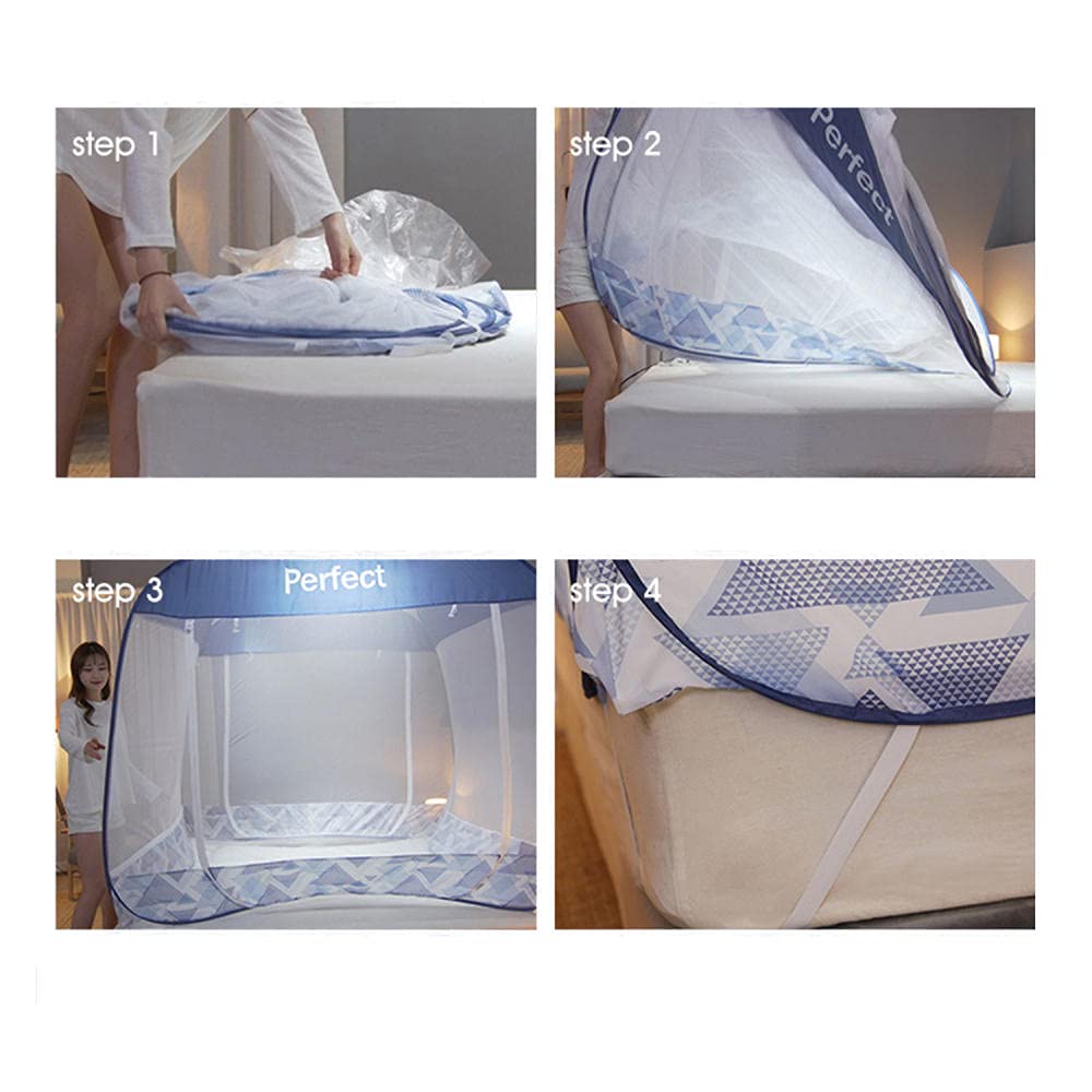 Zanzariera Pieghevole Per Letto Singolo - 200x100x73cm Per Campeggio E Esterno - Foto 6