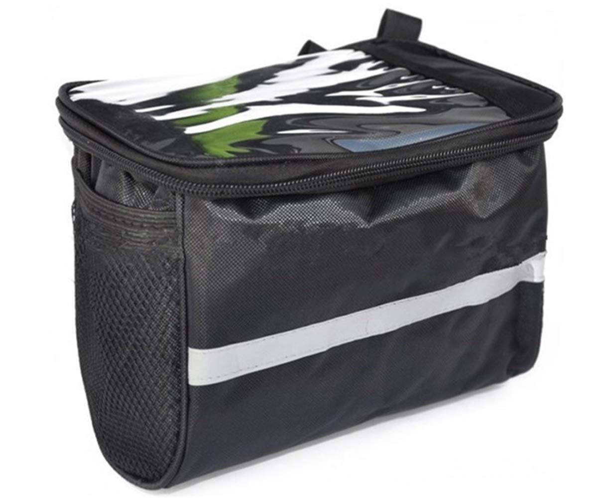 TININNA Bike Handlebar Bag Front Top Tube Storage Bag Handlebar Bag Multifunctional Bike Bag Bike Basket Storage Bag for MTB Bicycle, Black