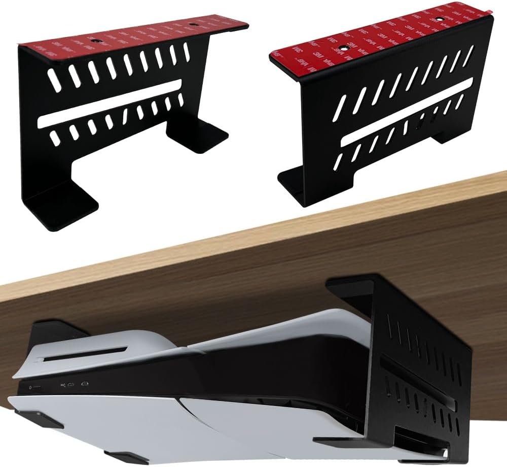 Amazon.com: Chanvoo Under Desk Mount for PS5 Slim/PS5, Aluminum Under ...