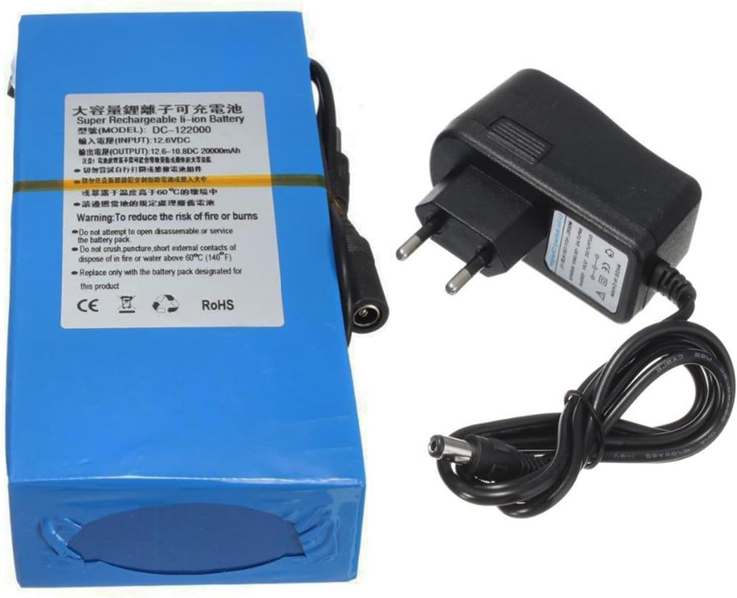 12V 20000mAh Battery Pack with Charger Portable 12V 20Ah Battery Polymer Lithium Battery for Led Light Strip/Alarm Systems/Outdoor Devices Backup Battery