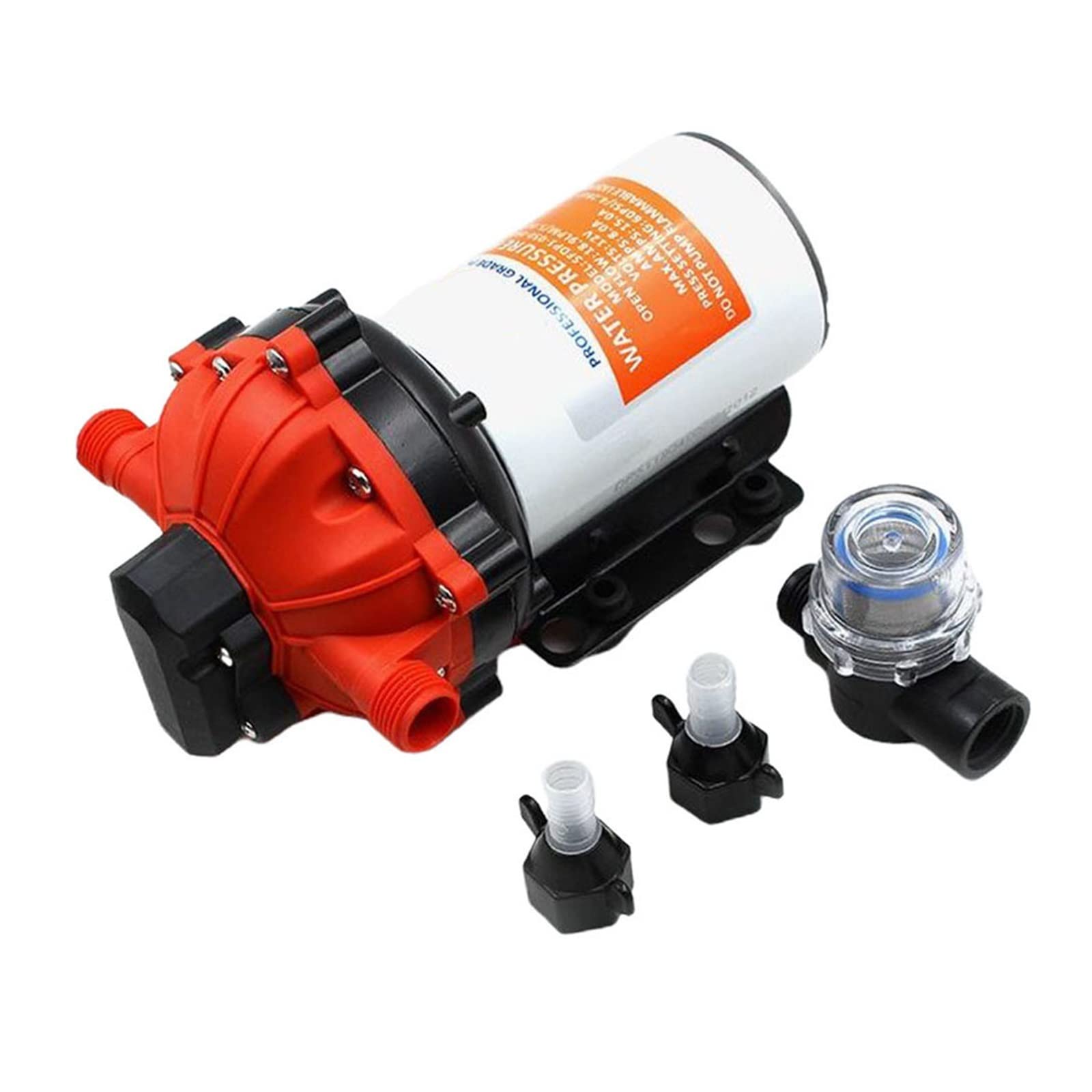 Piccola pompa sommergibile regolabile Pompa dell'acqua a pressione 24V 60PSI for campeggio, barca, 18,9 l/min, autoadescante