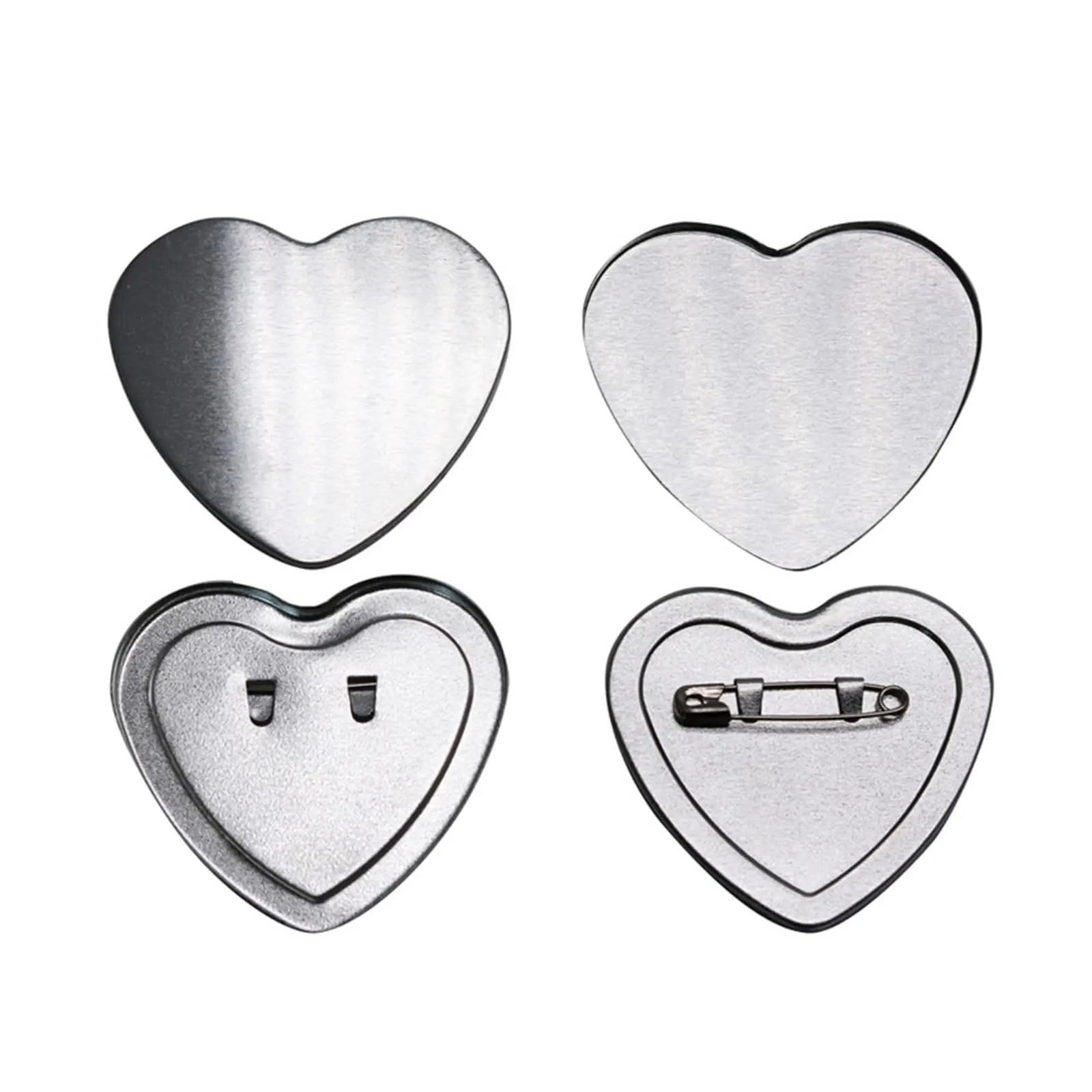 100 set di spille vuote, a forma di cuore for macchine for la produzione di spille, spille vuote, spille vuote Insiemi sufficienti