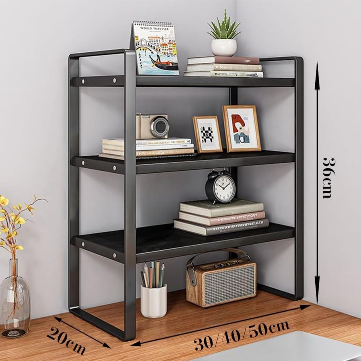 Amazon | 卓上棚 デスクラック 一段/二段/三段 机上棚 奥行20cm デスク