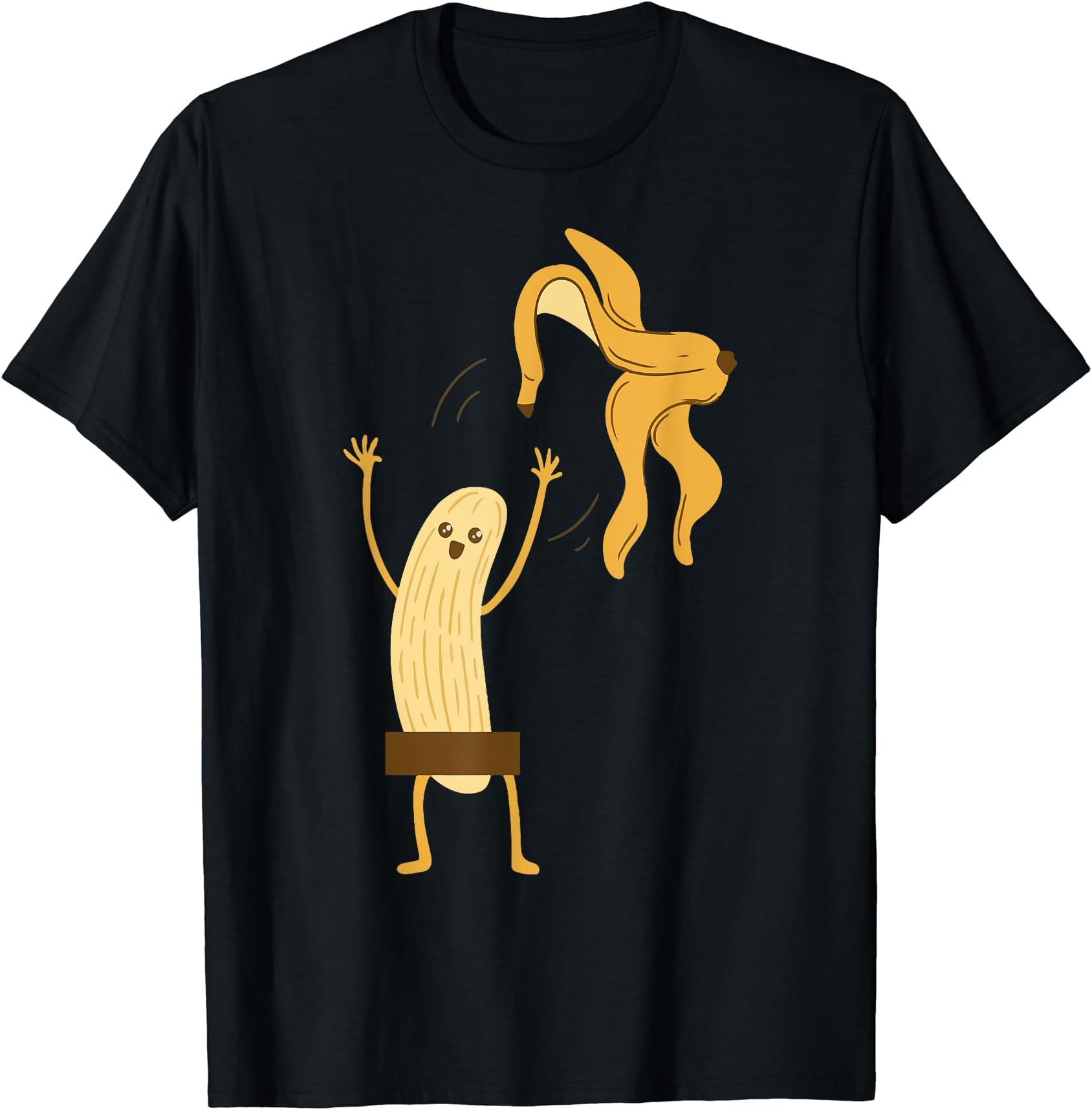 Banana Striptease Censored Naked Funny Adult T-Shirt