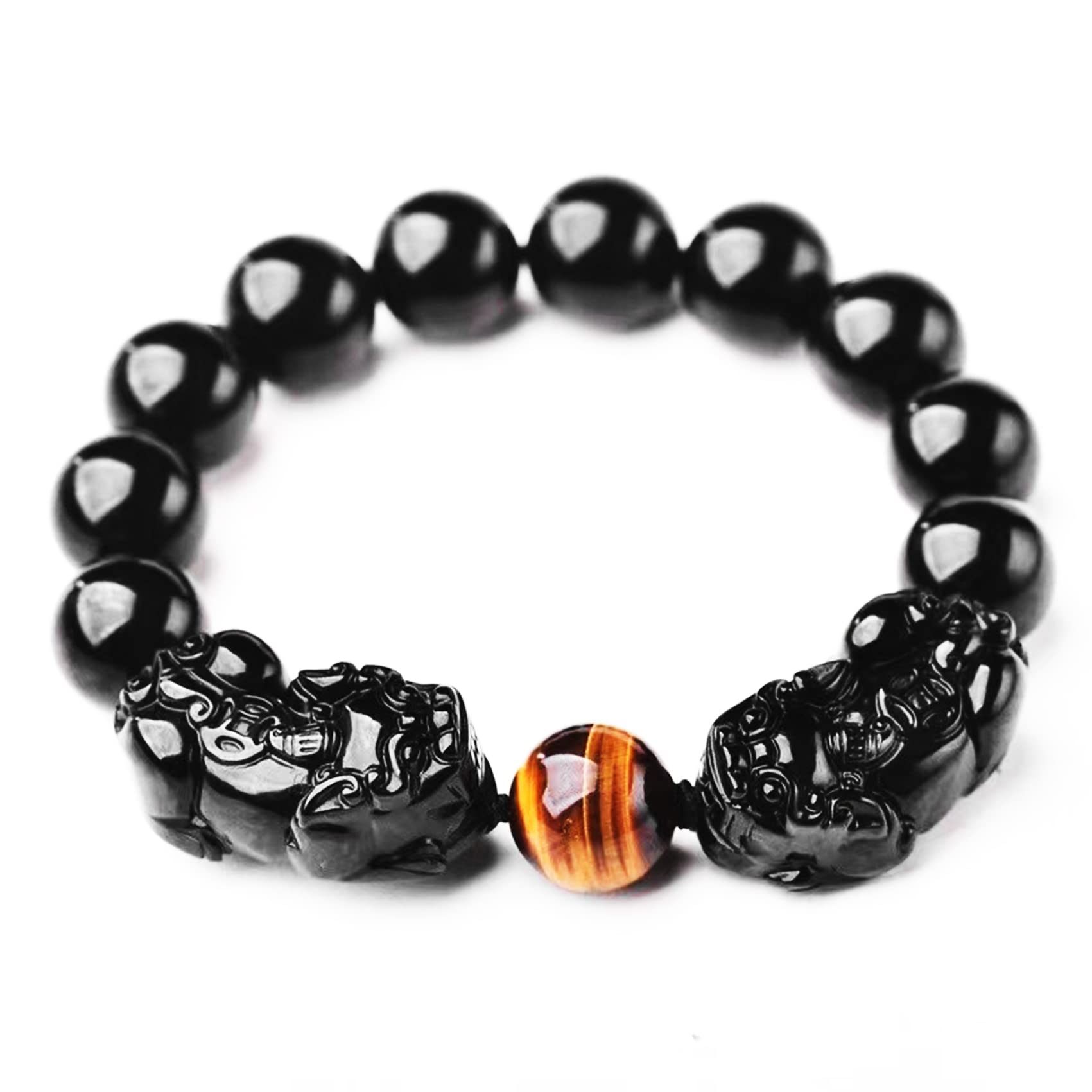 Amazon.com: WCOCOW Feng Shui Bracelet Black Obsidian Bracelet