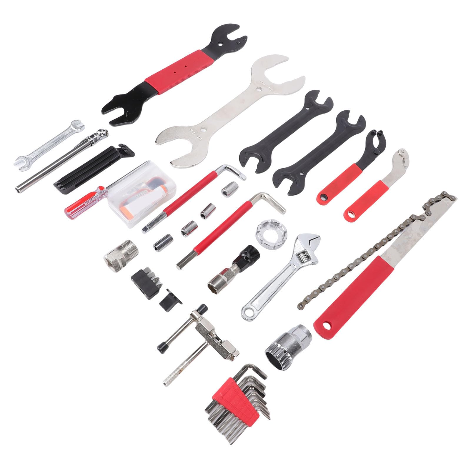 Kit de Herramientas para Bicicletas, Herramientas de Mantenimiento Esenciales de 45 Piezas para Bicicletas de Montaña y de Carretera con Estuche de Almacenamiento