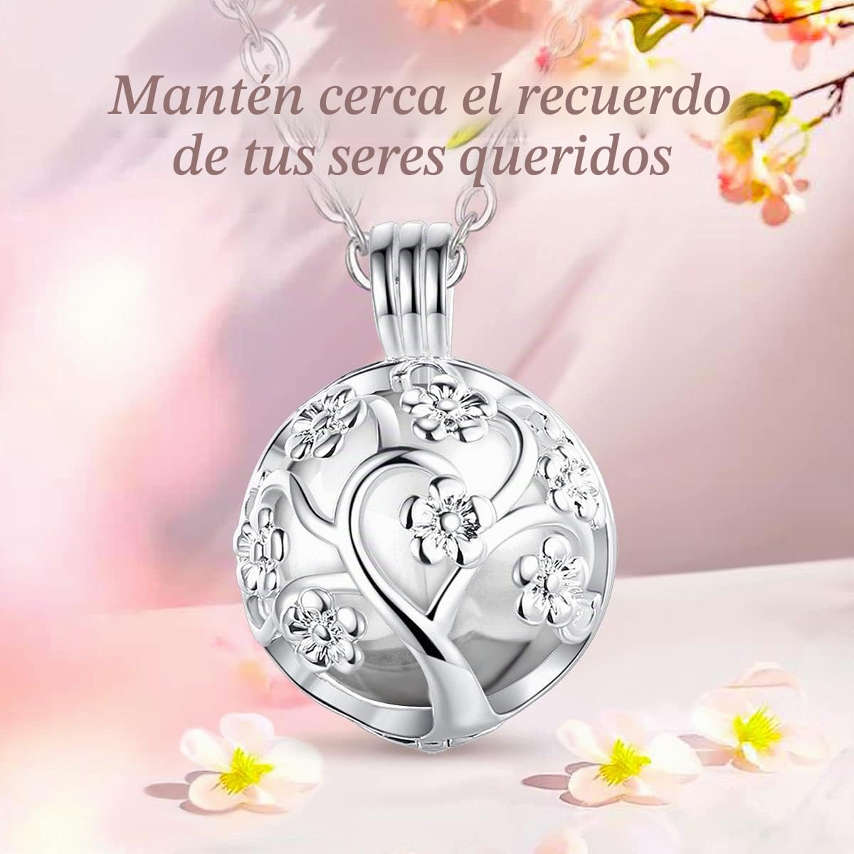 INFUSEU Colgantes Para Guardar Cenizas, Collar Para Cenizas Collar de Urna Humanas Mujer Cenizas De Acero Para Guardar Cenizas Humanas