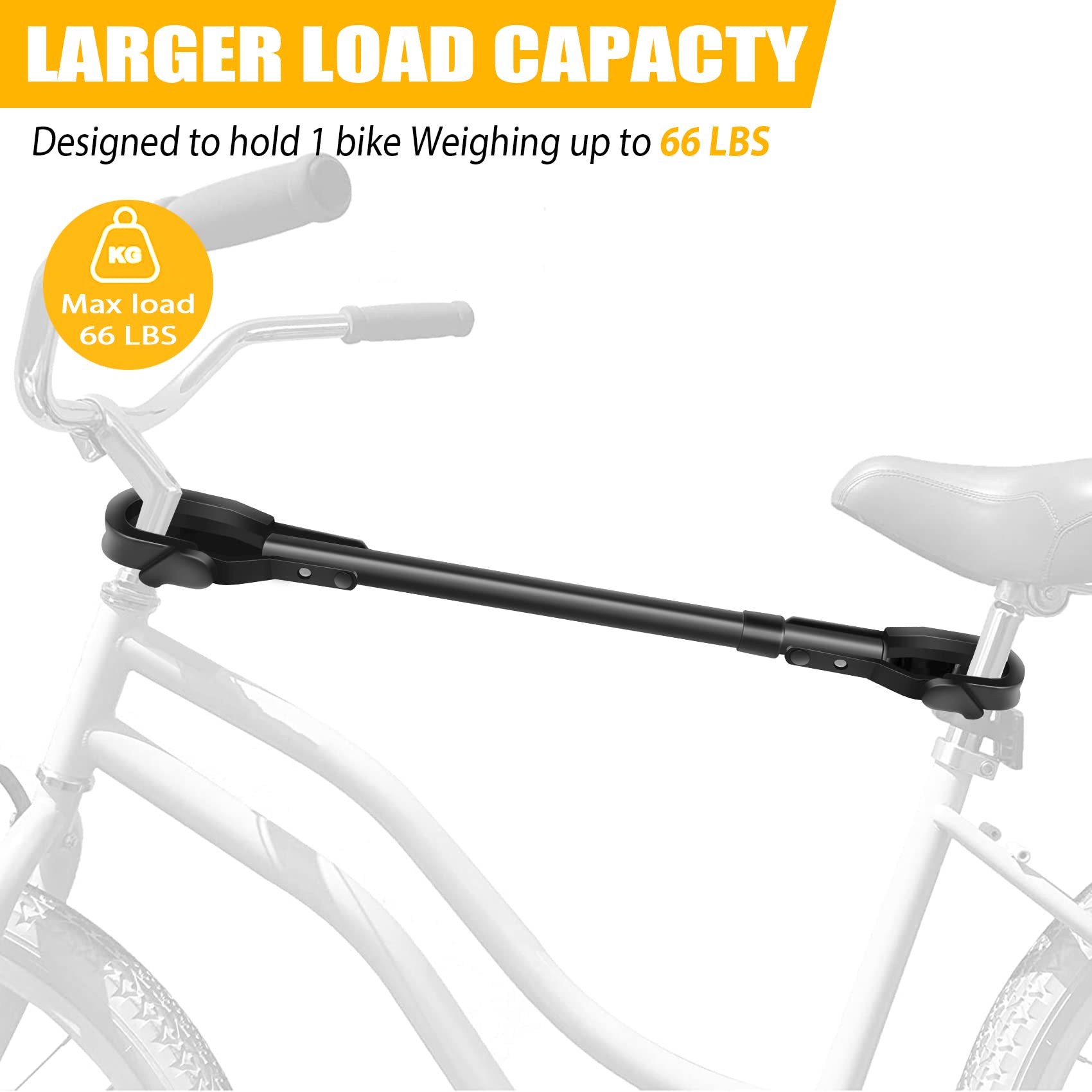 KapazitäT 30 Kg / 66 Lbs Fahrrad Fahrrad Oberrohr Querstange Rahmen Einstellbarer Adapter für Y-Rahmen Lady FahrradträGer
