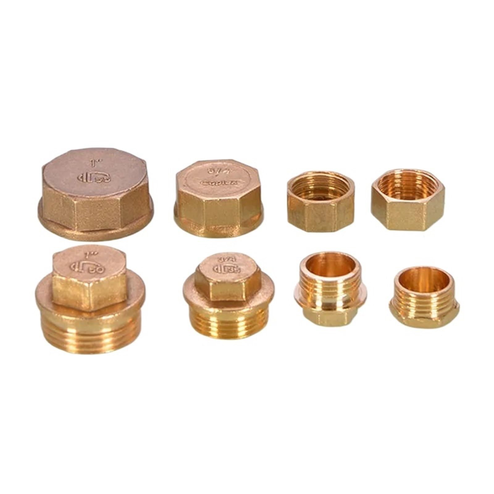 Conector rápido de latón con rosca macho y hembra de 1/2 3/4" y 1 pulgada, adaptador universal for grifo.(1inch Female,5pcs)