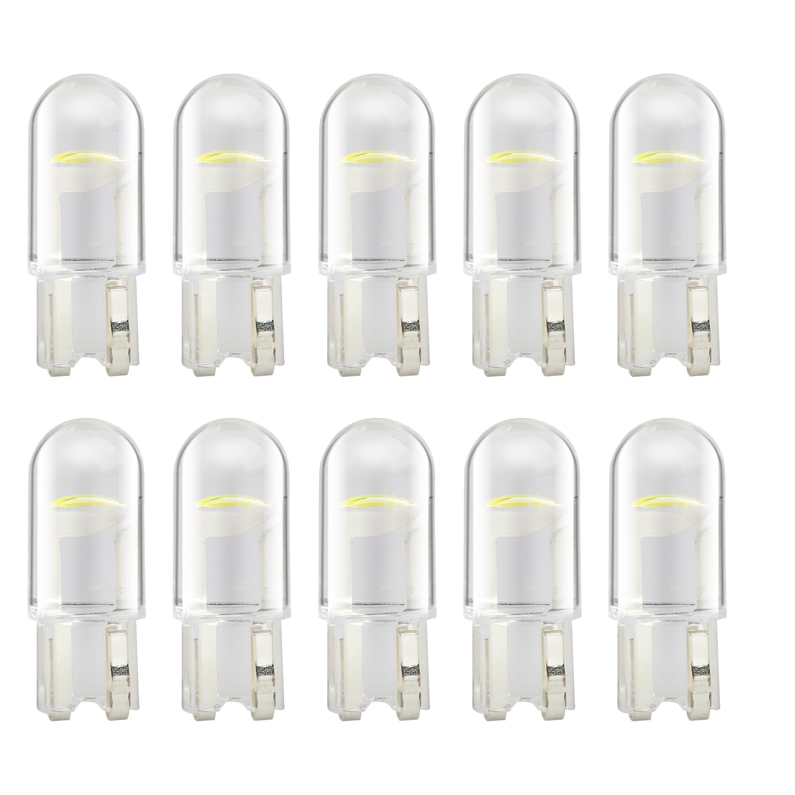 10 żarówek LED W5W T10 do samochodów 12 V 6000K 120 lm COB, zamiennik żarówek 194, T10, 168, 2825, żarówka LED W5W, żarówka samochodowa 12 V 5 W, oświetlenie wnętrza samochodu
