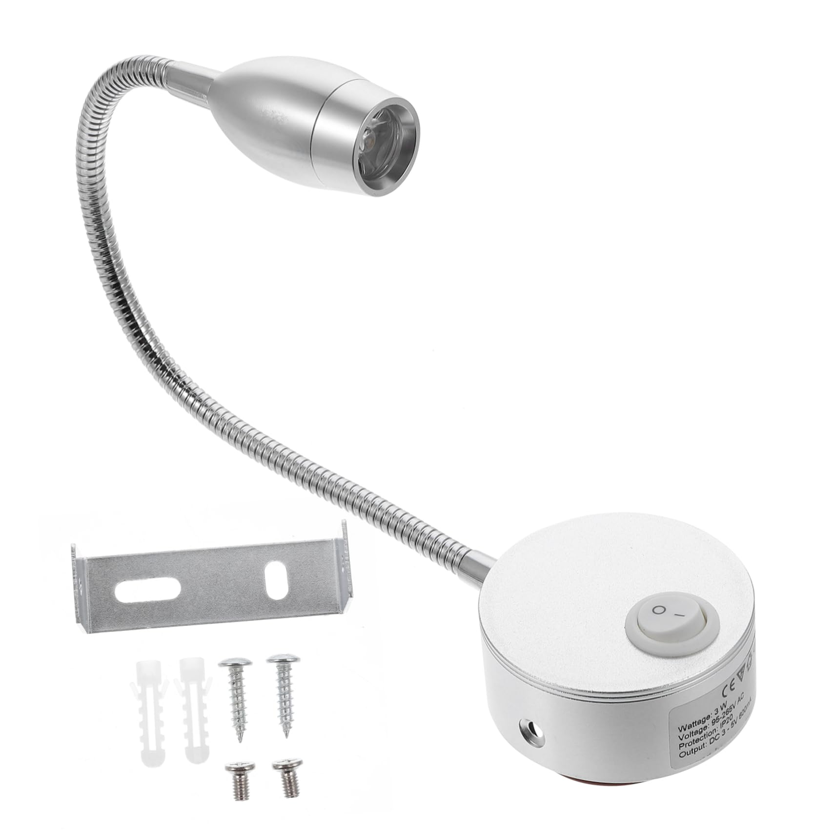 DIYEAH 1Pc Hotel Reading Lamp Flexible Hose Bedside Light Eye Care Spotlight for Bedroom Design Modern Nightstand Illumination Present for Family and Friends