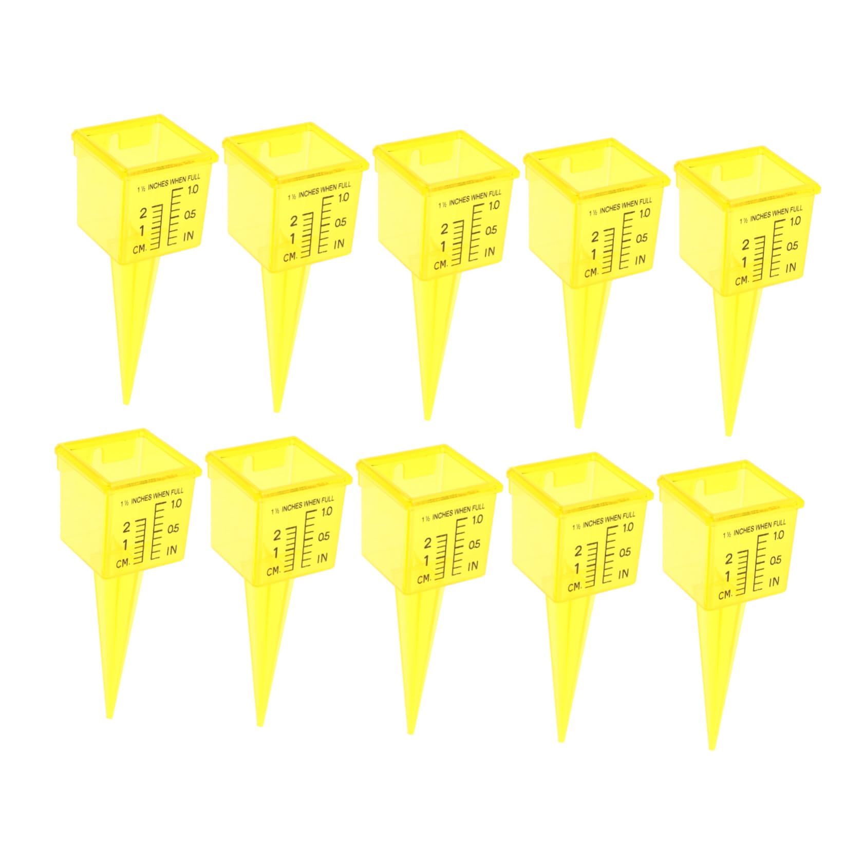 BESPORTBLE High Precision Rain Gauge Yellow Measuring Cup 1.5 Sprinkler Water Meter for Outdoor Use