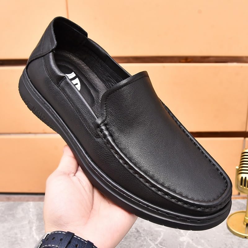 Men's Platform Oxfords Fashion Square Toe Business Office Dress Shoes Casual Non-Slip Low Work Shoes4