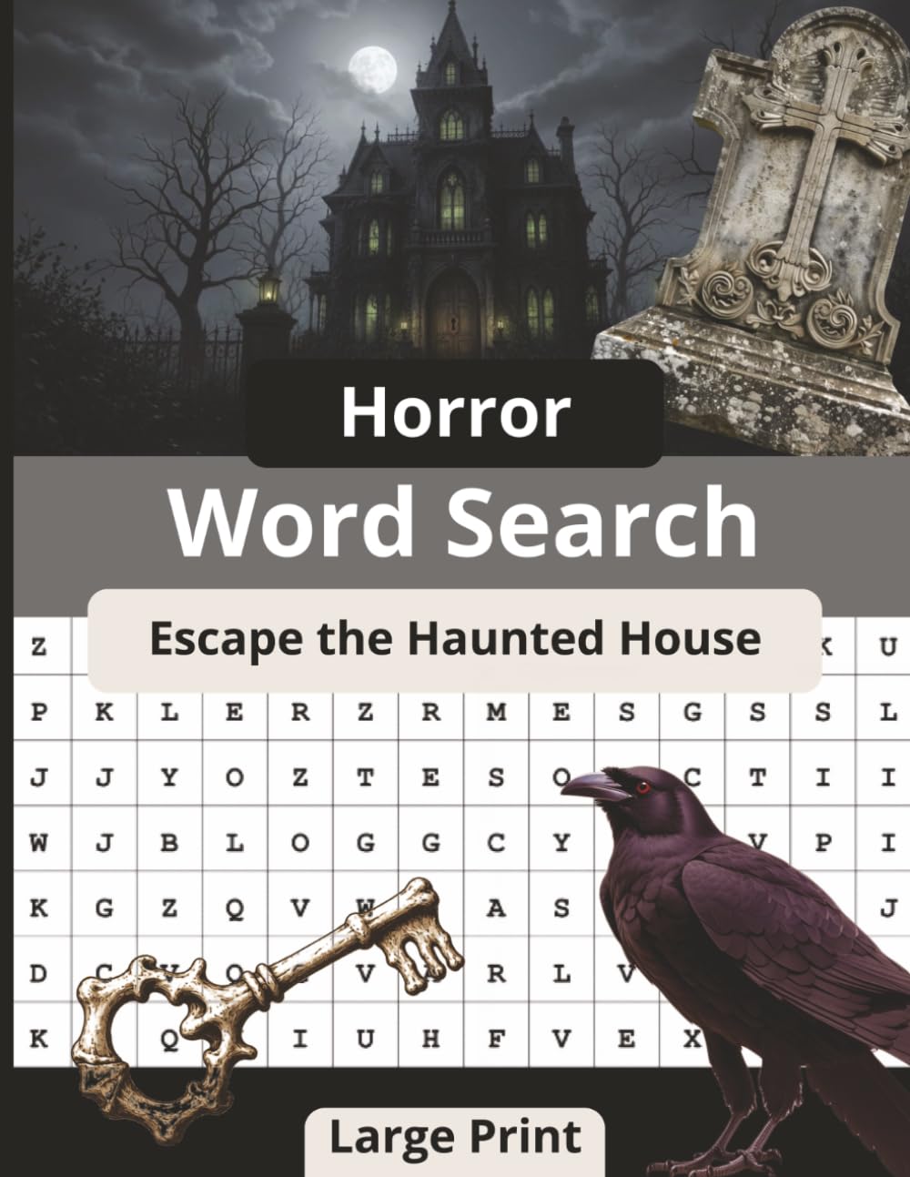 Horror Word Search Book: Escape the Haunted House